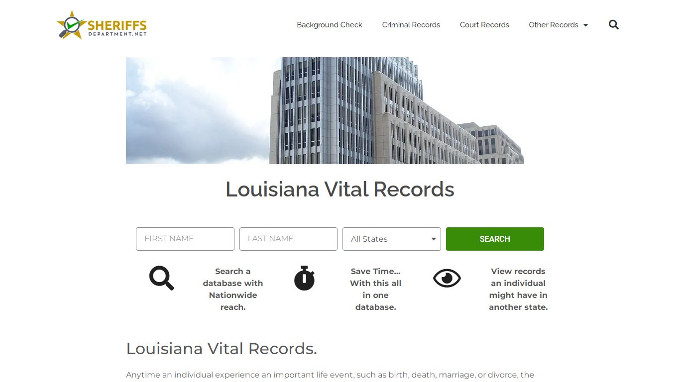 Louisiana Vital Records: Search LA Birth, Marriage ...